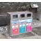 Three-compartment Stainless Steel Recycle Bin(TH3-90S) 